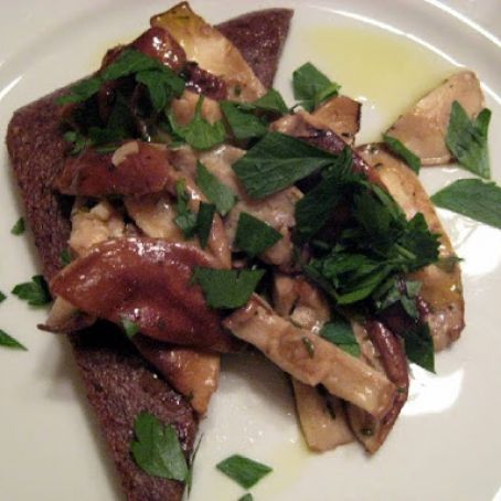 Black Olive Polenta with Shitakes