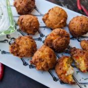 Lobster Hushpuppies with Horseradish Cream