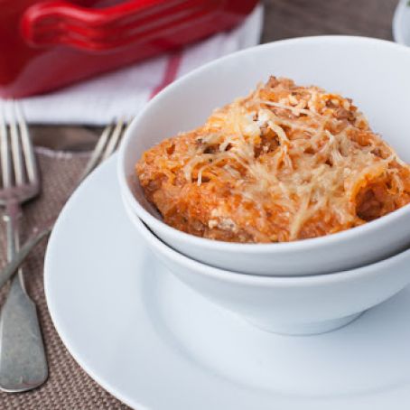 Squash Spaghetti Cheesy Baked