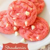 Strawberries & Cream Pudding Cookies