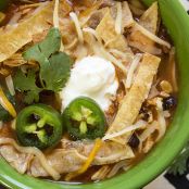 Skinny Slow Cooker Chicken Tortilla Soup