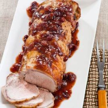 Pork Loin with Cranberries and Orange