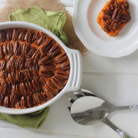 Sweet Potato Casserole with Candied Pecans | Lexi's Clean Kitchen