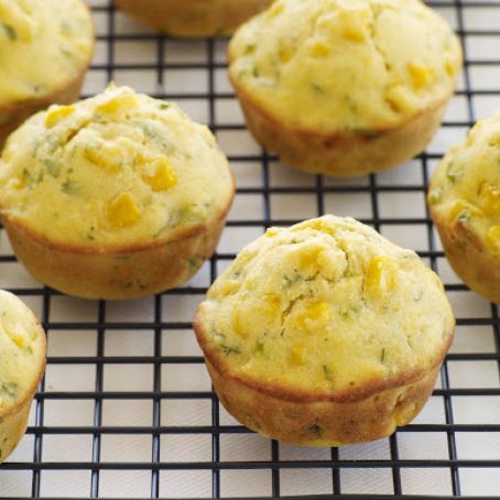 Double Corn Muffins with Jalapeño, Scallions & Cilantro