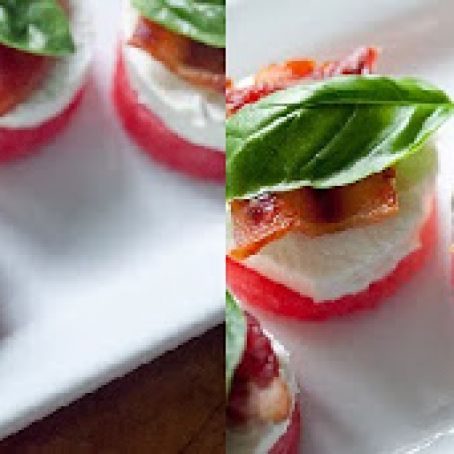 Watermelon and Goat Cheese Bites
