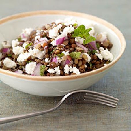 Lentil Salad with Goat Cheese and Mint