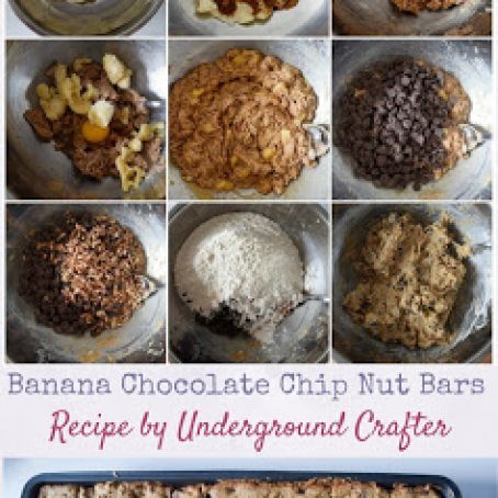 Banana Chocolate Chip Nut Bars recipe