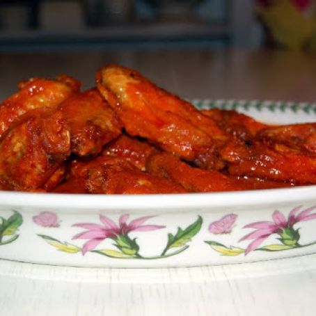 Buffalo Wings, Carrots, Celery, Dill Dip and Fruit Salad
