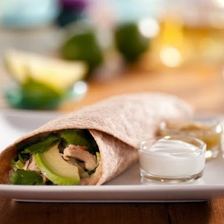 Chicken and Bean Burrito Verde