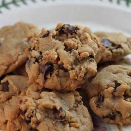 COOKIES-  White Whole Wheat Flour Peanut Butter Chocolate Chip Cookies