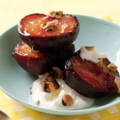 ROASTED PLUMS w/GREEK YOGURT