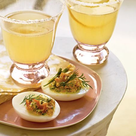 Deviled Eggs with Smoked Salmon & Herbs