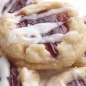 Raspberry Almond Thumbprint Cookies