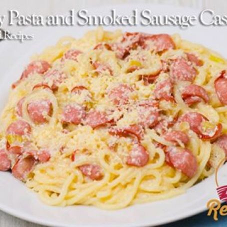 Cheesy Pasta and Smoked Sausage Casserole
