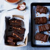 Salted Caramel-Filled Fudge Brownies
