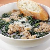Turkey Sausage, Kale, and White Bean Soup