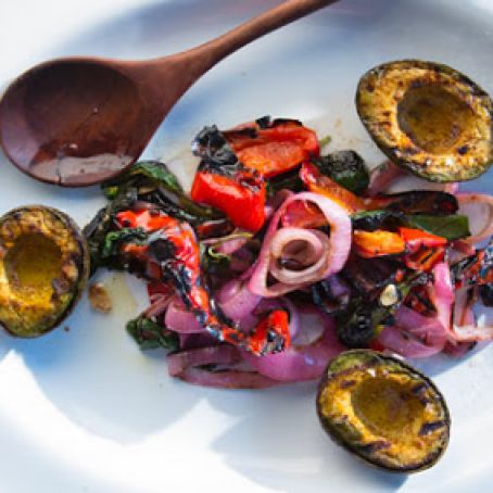 Grilled Avocados & Chilies (& other veggie ideas)