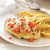 BRUSCHETTA-TOPPED CHICKEN & SPAGHETTI