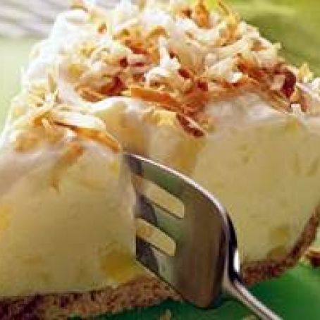 Pina Colada Ice-Cream Pie