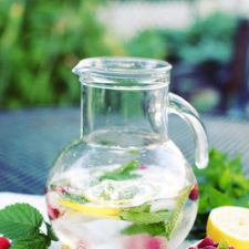 Mint Lemon Raspberry Infused Water