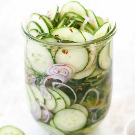 Sweet and Sour Asian Pickled Cucumbers