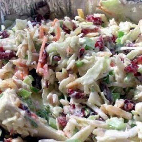 Honey Mustard Coleslaw with Cranberries and Almonds (S)
