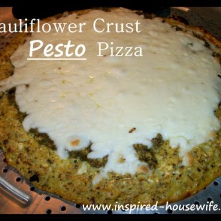 Cauliflower Crust Pesto Pizza