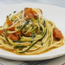 Zucchini Spaghetti with Sun Gold Tomato Sauce