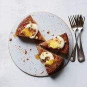 Pistachio Cake with Orange Cream and Lavender Honey