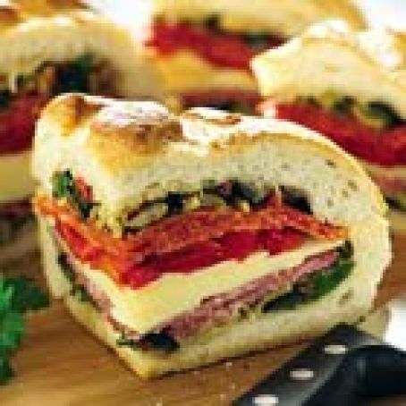 Italian Stuffed Sandwich Wedges
