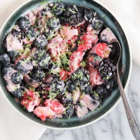 Frozen Berries with Coconut and Lime Recipe