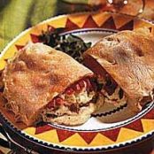 Calzones with Cheese, Sausage, and Roasted Red Peppers