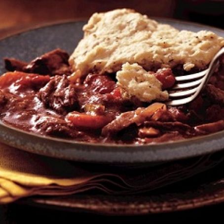 Beef Burgundy Stew with Dumplings