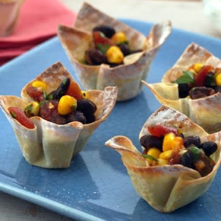 BlackBean/Corn Won Ton cups