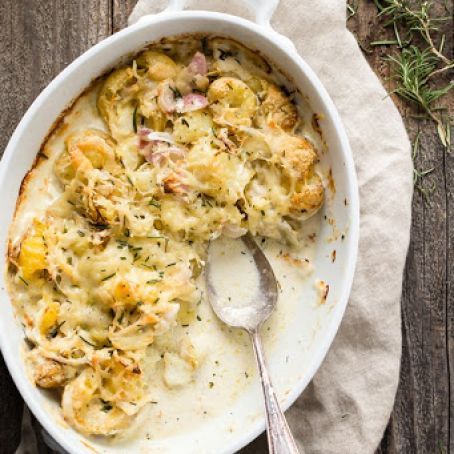 Smashed Parmesan Gratin Potatoes