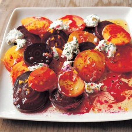Roasted Beets with Orange and Herbed Goat Cheese