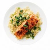 Salmon with Lemon Cilantro Vinairette