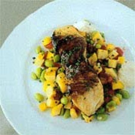 MISO MARINATED SEA BASS w/GINGER MAYONNAISE