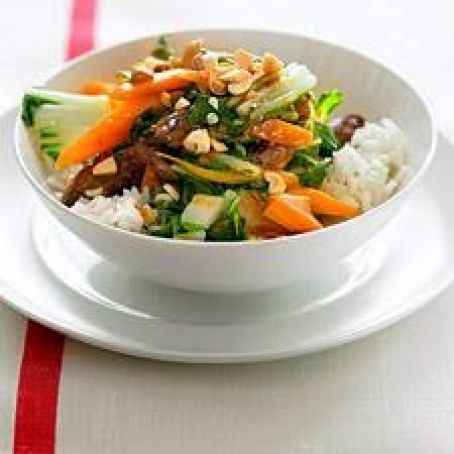 Skirt Steak and Bok Choy Stir-Fry