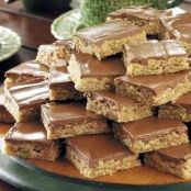 Glazed peanut butter bars