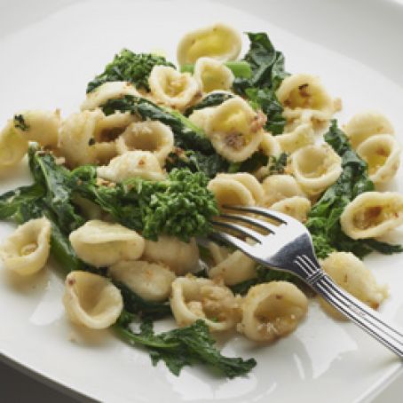 Orecchiette with Broccoli Rabe, Anchovies and Toasted Bread Crumbs