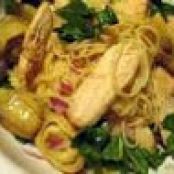 Chicken and Artichokes in Lemon Cream Sauce over Penne