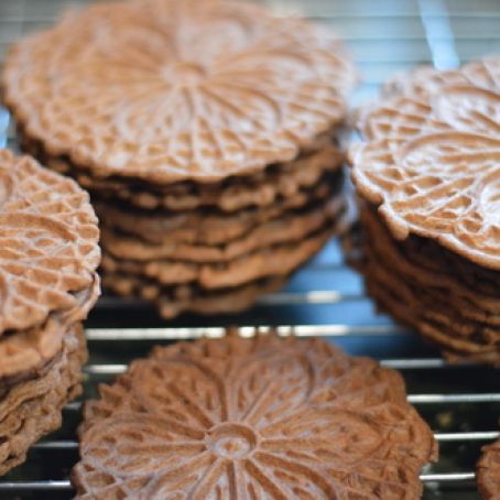 Chocolate Mint Pizzelles