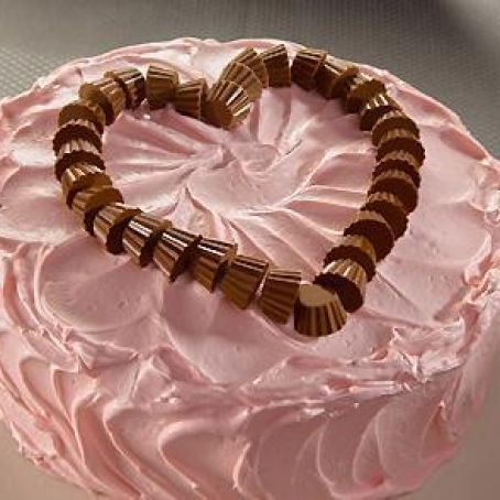 Peanut Butter Cup Heart Valentine Cake
