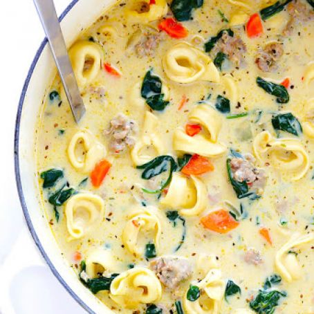 Creamy Tortellini and Sausage Soup