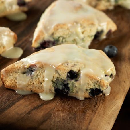 Iced Lemon-Blueberry Scones