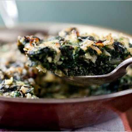 SWISS CHARD, SPINACH & RICE GRATIN