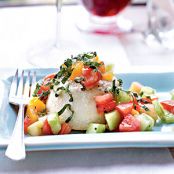Parmesan Flans with Tomatoes and Basil