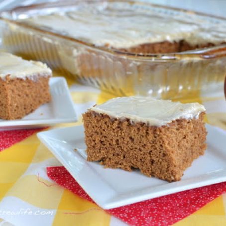 Apple Butter Cake with Browned Butter Vanilla Glaze