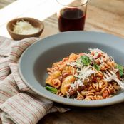 Pasta With Eggplant and Zucchini
